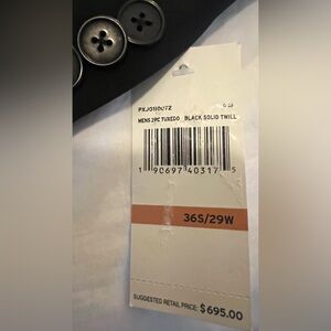 MENS 2PC TUXEDO BLACK SOLID